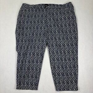 Talbots The Perfect Crop Pants 2X Plus Mid Rise Cotton Blend Preppy Chic